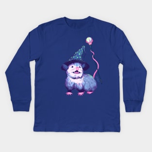 Wizard Opossum Kids Long Sleeve T-Shirt